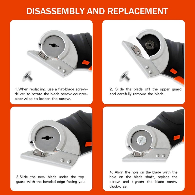 OFIKT Replacement Rotary Blades Compatible with WORX WX082L 4V ZipSnip Cordless Electric Scissors, WA2300 Replacement Blades Fits RC2600K,RC2601, RC2602, WX080L, WX081L (2 Pcs) - Image 3
